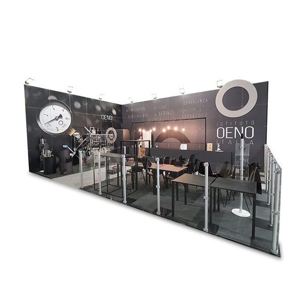 stand-fiera-quadra-mono stand fiera con rivestimento a pannello