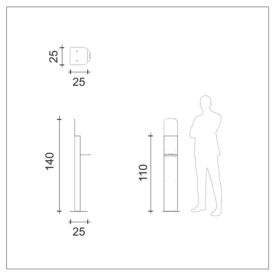 misure produzione colonnine gel