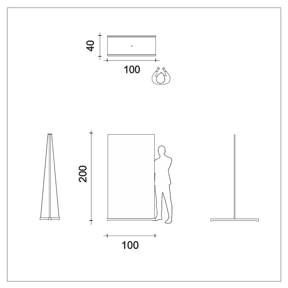 roll-up doble cara, con manual