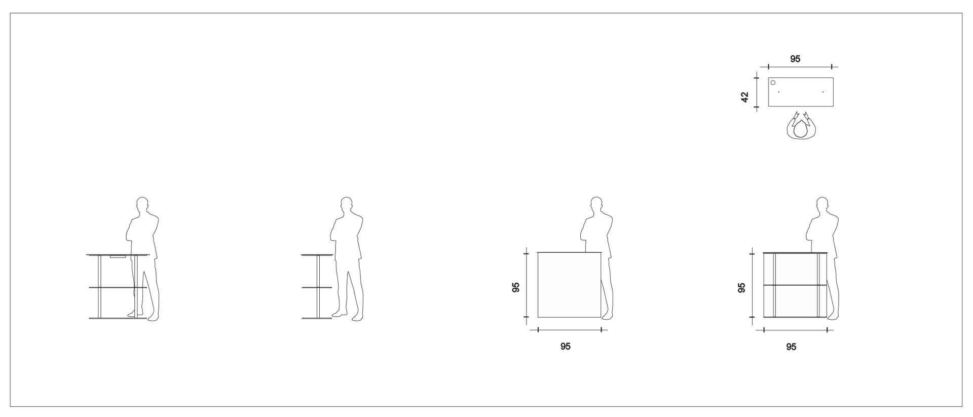 desk modulare disegno