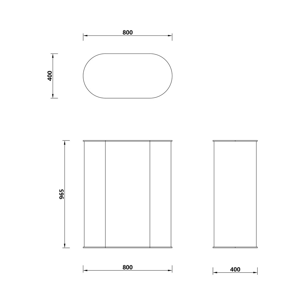 misure banchetto ad apertura rapida