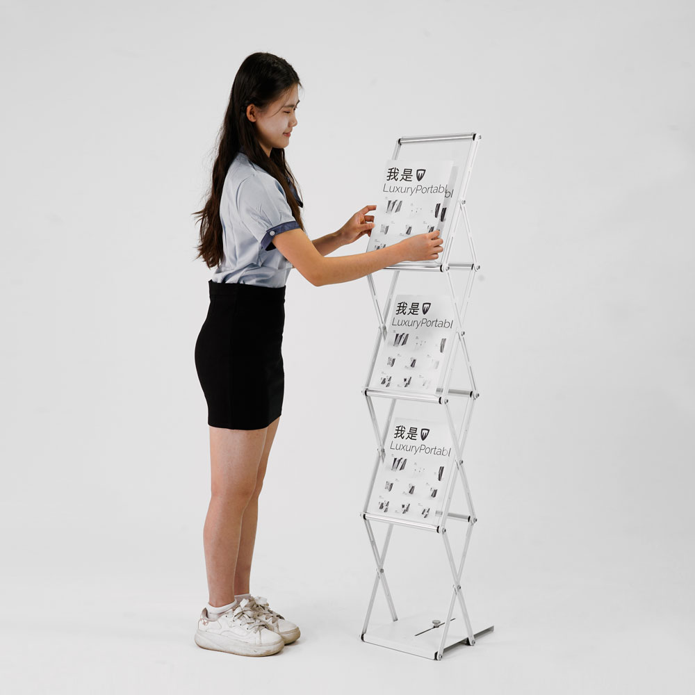 porta-depliants a piantana