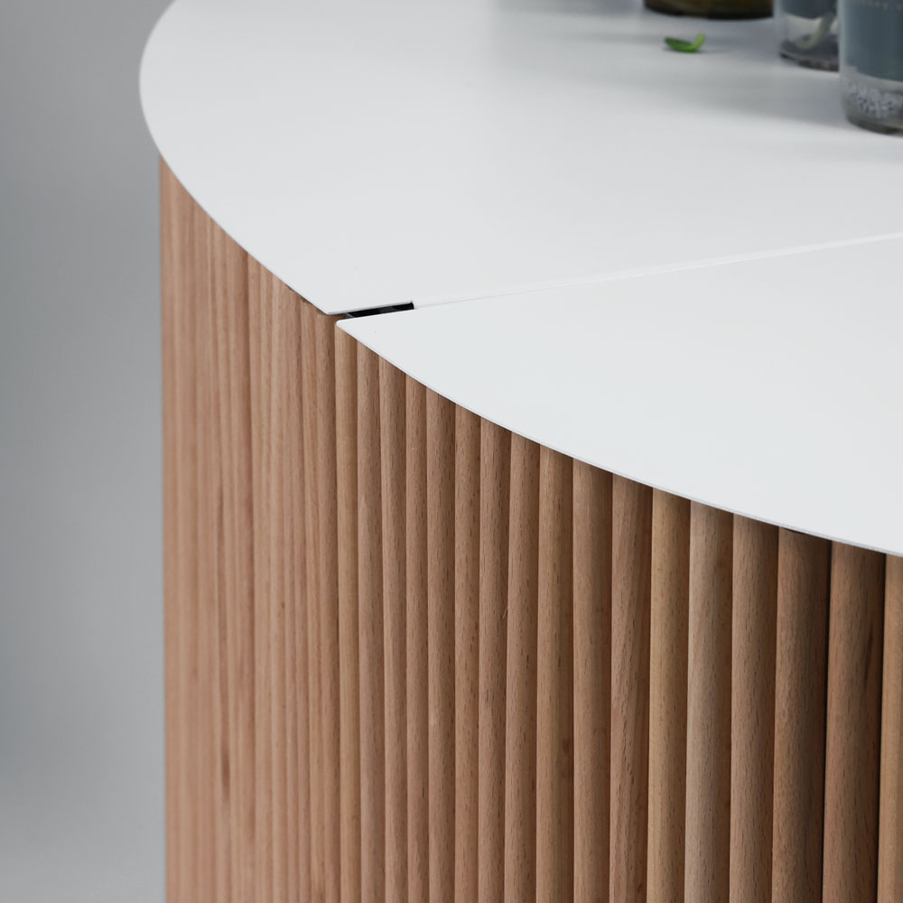 tipologia di montaggio della reception sfera componibile