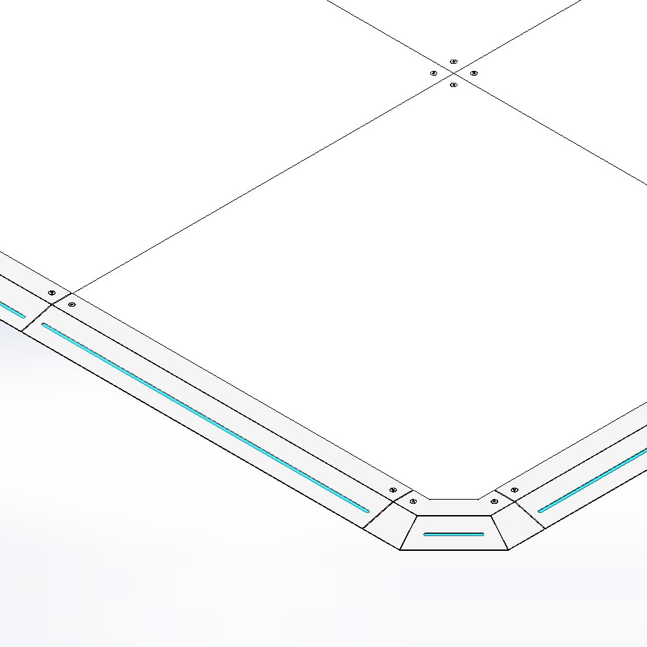 SPAZIO2-LED pavimento modulare fieristico
